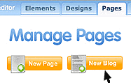 use the weebly Manage Pages option to create easy blogs 